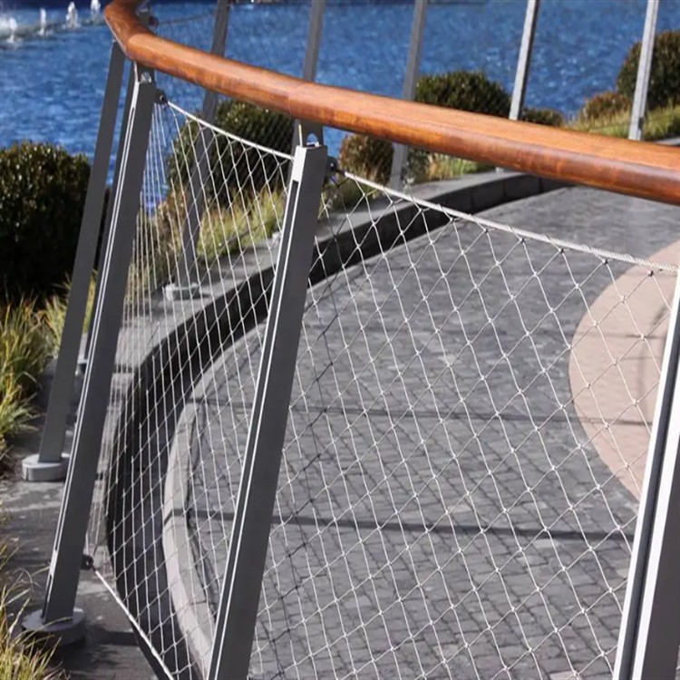 彩钢瓦屋面采光带安全防护网边框不锈钢绳网规格定制