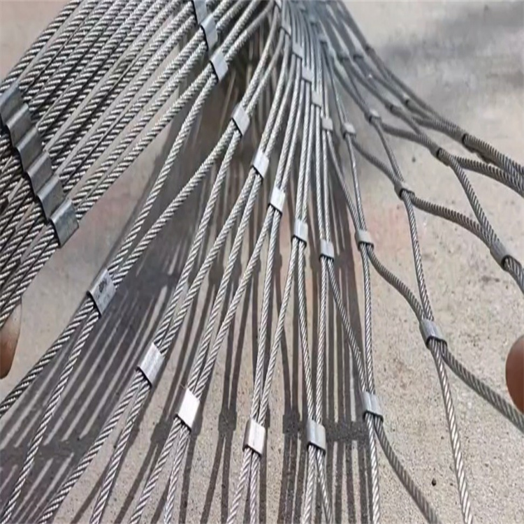 彩钢瓦屋面采光带安全防护网边框不锈钢绳网规格定制
