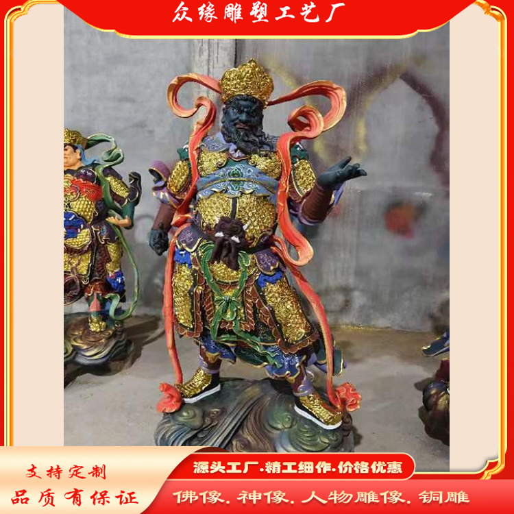 众缘雕塑专注四大天王佛像制作,涵盖树脂到木雕全品类