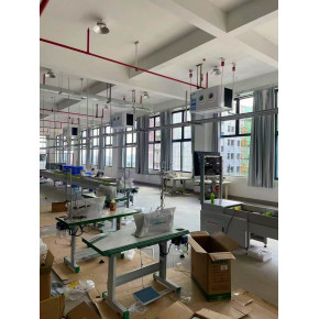 米林克斯蒸发冷省电空调装在服装车间效果