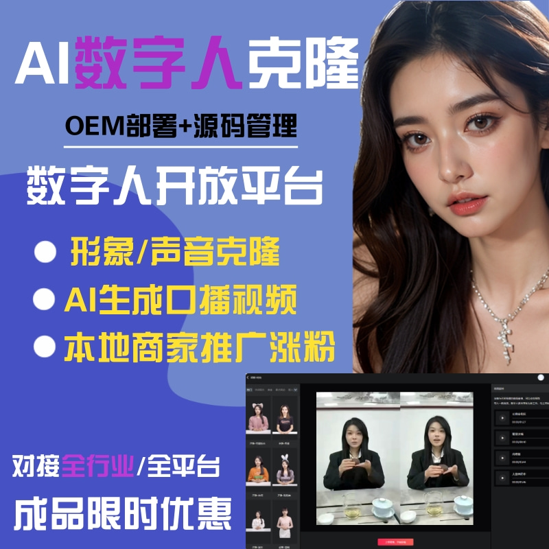 ai数字人分身系统文案自动生成支持贴牌源头招商